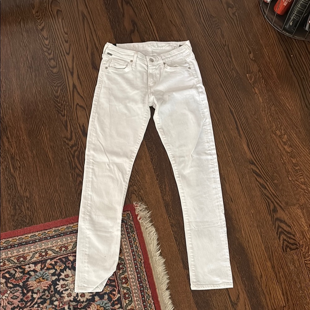 Citizens of humanity white jeans size 25 Arielle mid rise slim